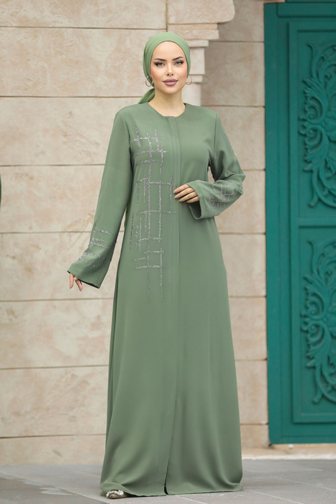 Green Plus Size Abaya 20059Y - 1