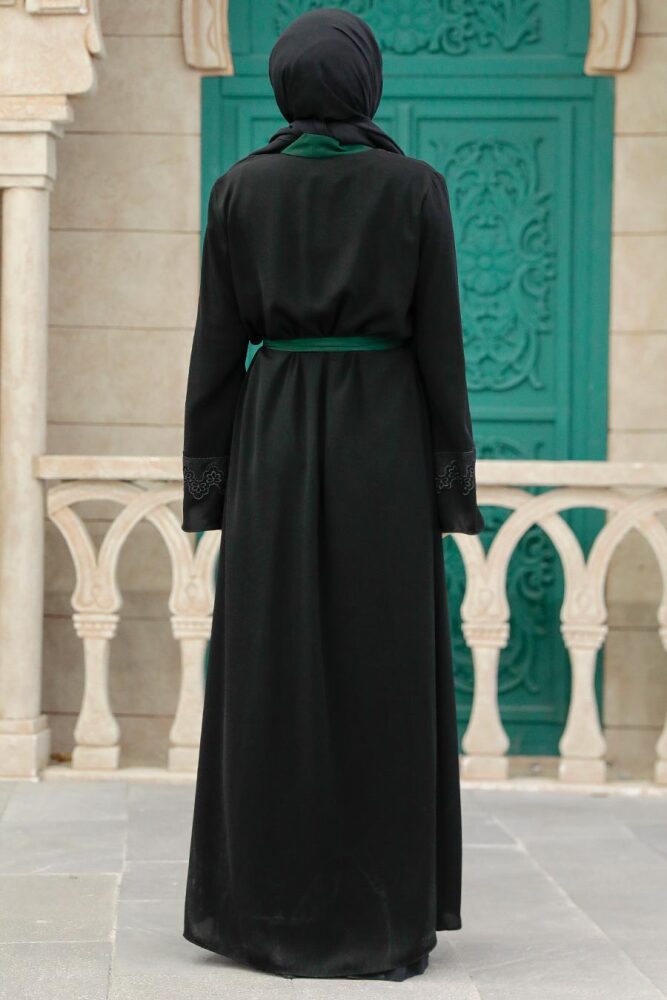 Green Plus Size Abaya 55440Y - 4