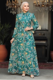 Neva Style - Green Plus Size Dress 279326Y - Thumbnail