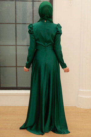 Neva Style - Green Turkish Hijab Prom Dress 3401Y - 2