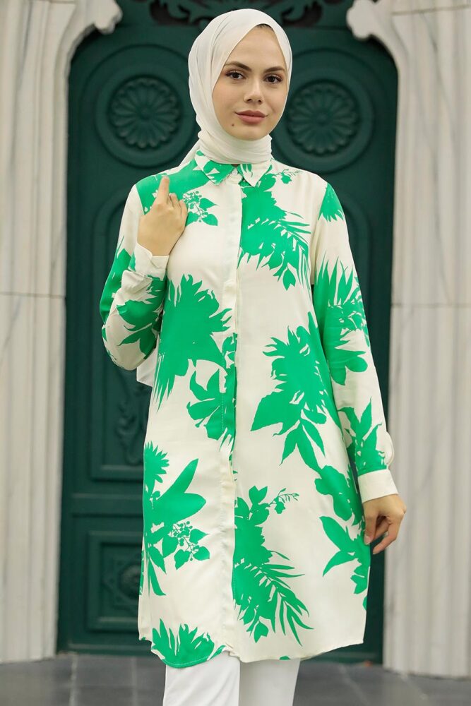 Neva Style - Green Women Tunic 11590Y - 2