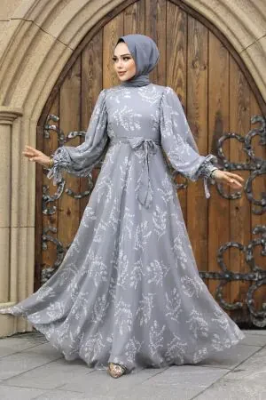 Grey High Quality Dress 33072GR - 1