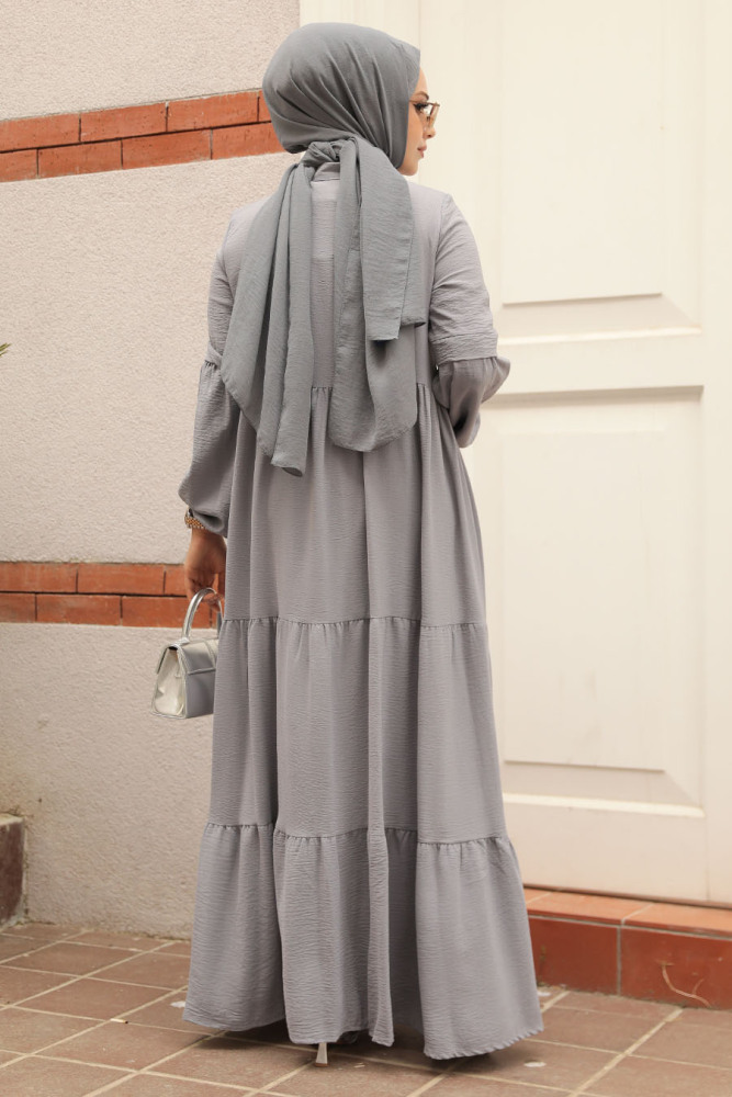 Grey High Quality Dress 5850GR - 3