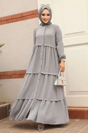 Grey High Quality Dress 5850GR - 1