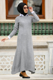Neva Style - Grey Hijab Trico 2561GR - Thumbnail