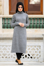 Neva Style - Grey Hijab Tunic 1582GR - Thumbnail