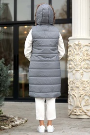 Neva Style - Grey İnflatable Vest 50880GR - Thumbnail