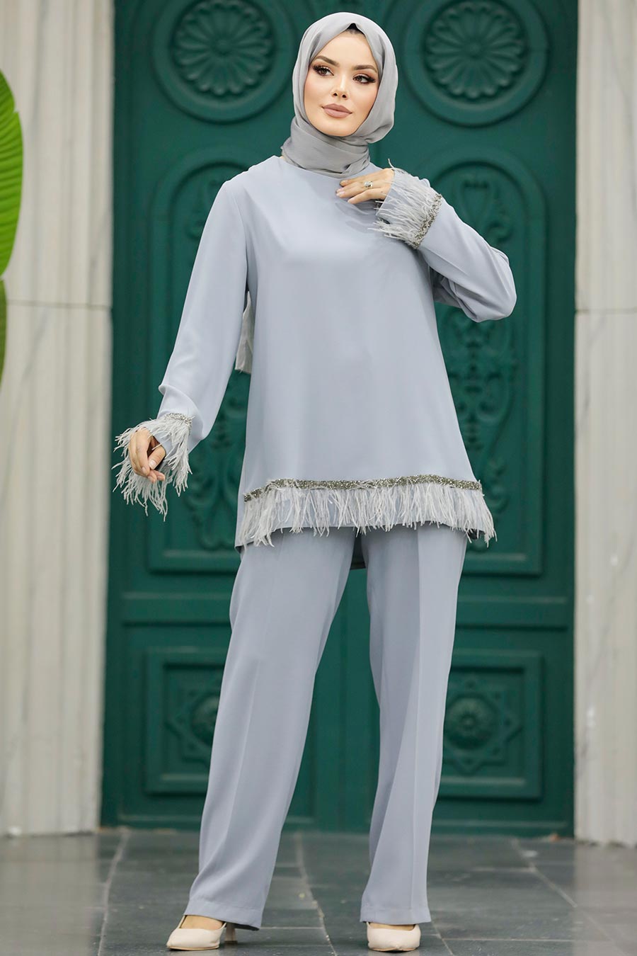 Neva Style Grey Islamic Clothing Dual Suit Gr Tesetturisland Com