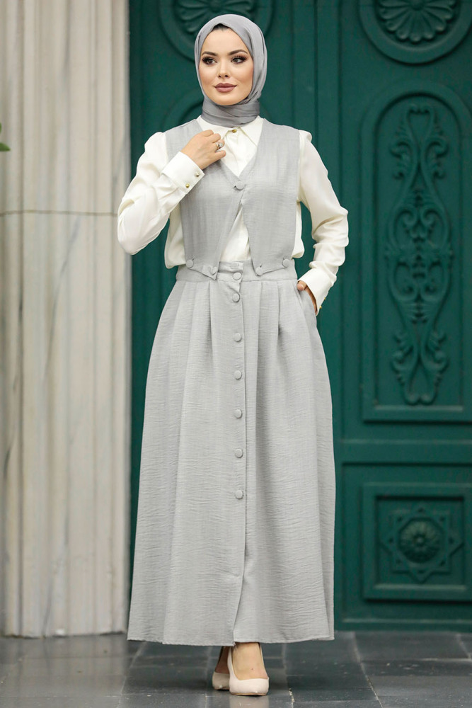 Grey Muslim Dual Suit 56741GR - 1