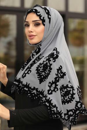 Neva Style - Grey Shawl 7493GR - 1