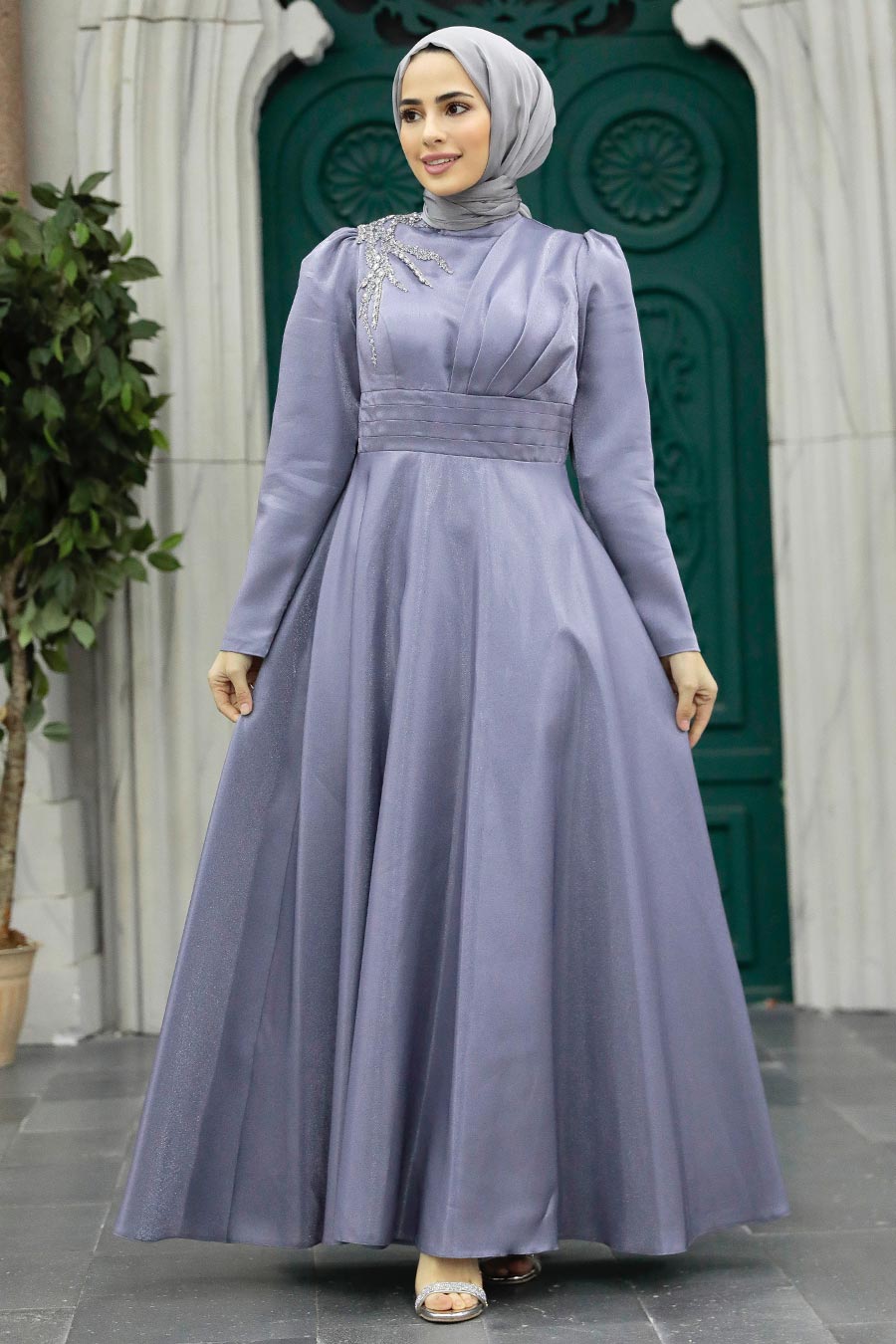 Mink Hijab Turkish Dress 29712V - Neva-style.com