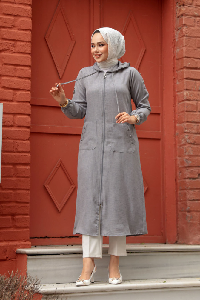 Grey Women Coat 511GR - 3