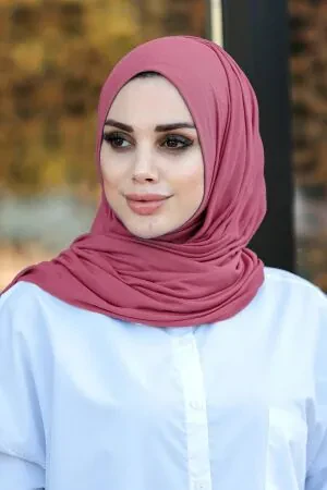 Gül Kurusu Penye Şal 7528GK - 1