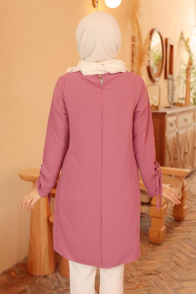 Neva Style - Gül Kurusu Tesettür Tunik 4044GK - 3