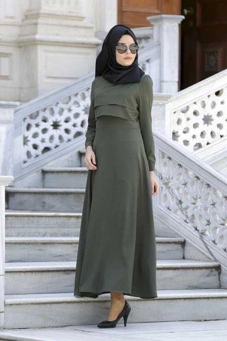 Neva Style - Haki Elbise - 2