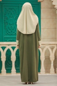 Neva Style - Haki Tesettür Namaz Elbisesi 2309HK - Thumbnail