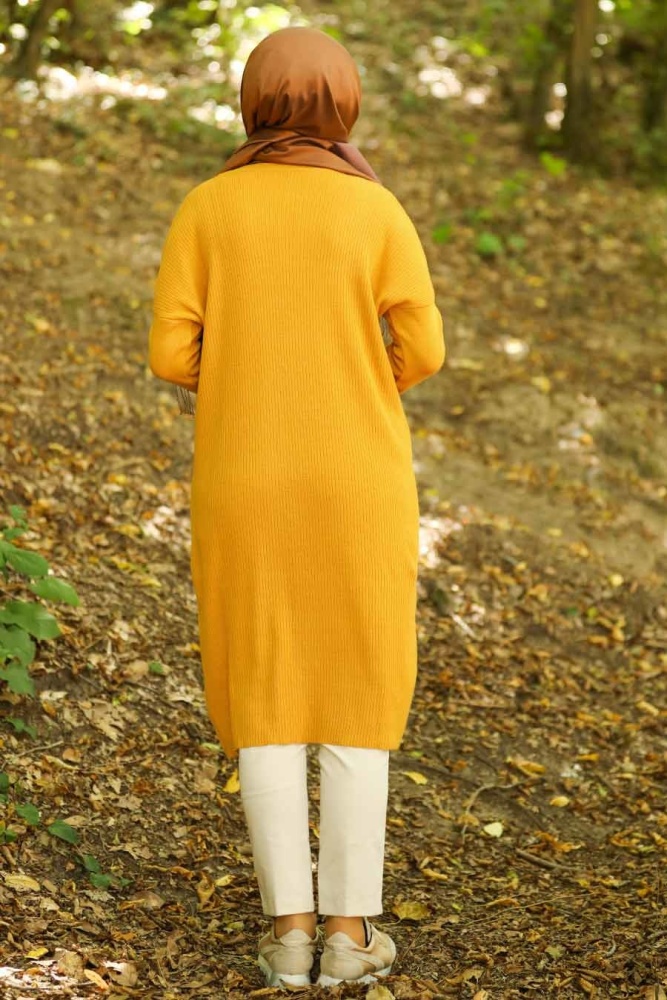 Neva Style - Hardal Tesettür Triko Tunik 883HR - 2