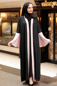 Neva Style -Hijab Abaya Saumon 55510SMN - Thumbnail