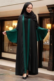 Neva Style -Hijab Abaya Vert 55510Y - Thumbnail