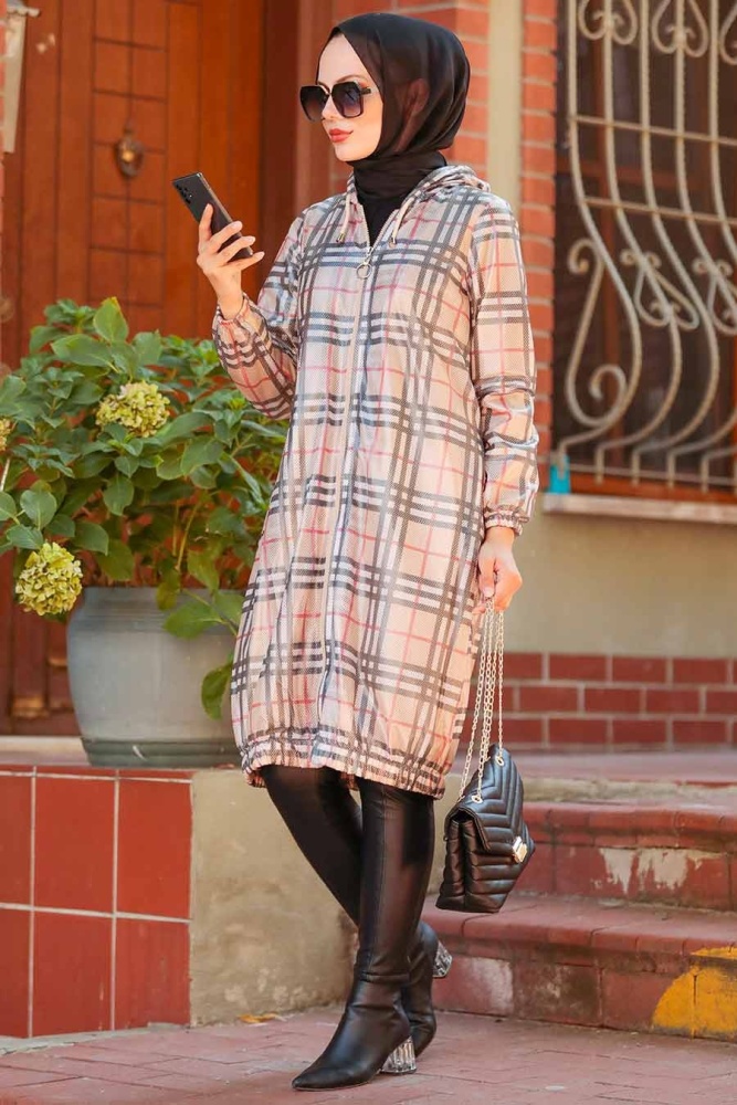 Neva Style - Imperméable Hijab Biscuit 8922BS - 1