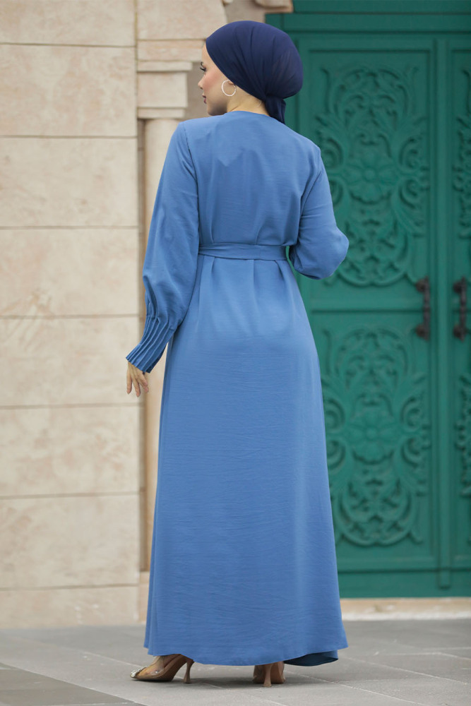 İndigo Blue Abaya For Women 20146IM - 4
