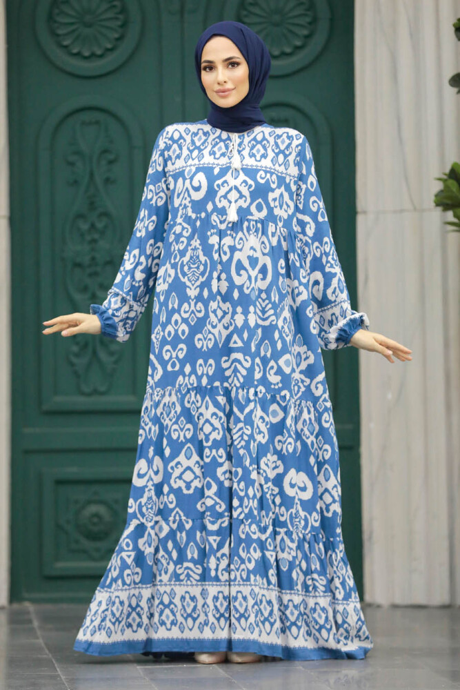 İndigo Blue High Quality Dress 50006IM - 3