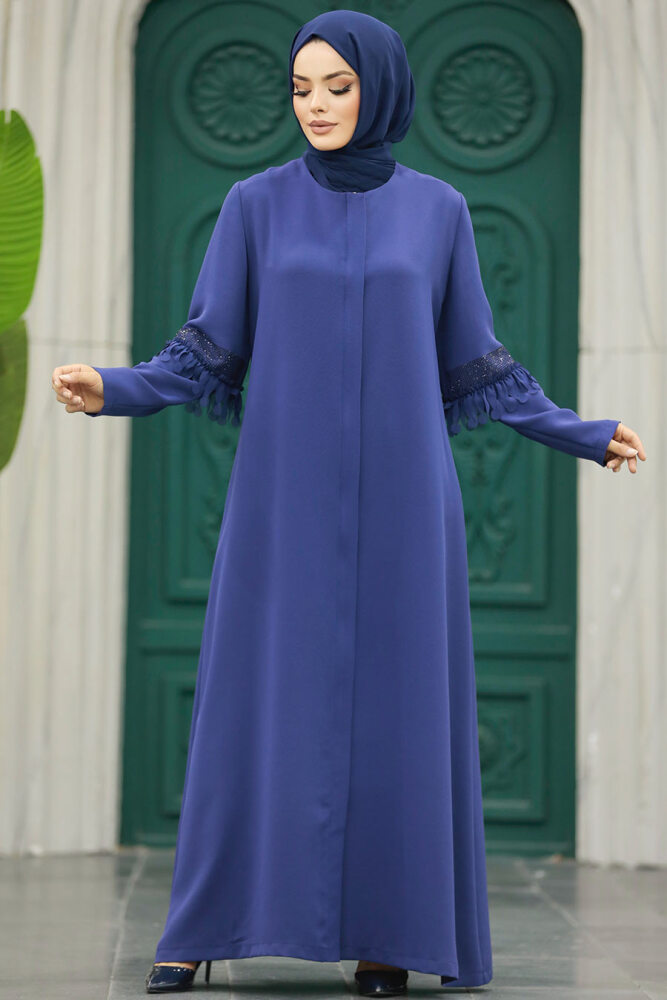 Neva Style - İndigo Blue Hijab For Women Turkish Abaya 10021IM - 3