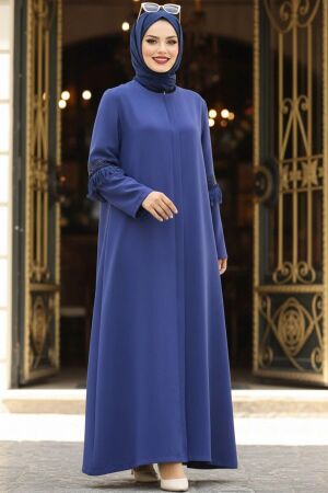 İndigo Blue Hijab For Women Turkish Abaya 10021IM 