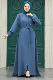 Neva Style - İndigo Blue Hijab For Women Turkish Abaya 62534IM - Thumbnail