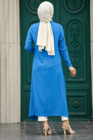 İndigo Blue Hijab Turkish Tunic 5401IM - 2