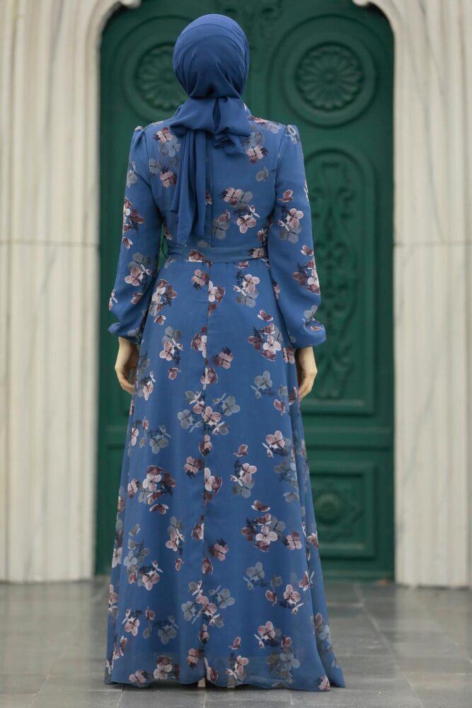 İndigo Blue Long Dress 279317IM - 3