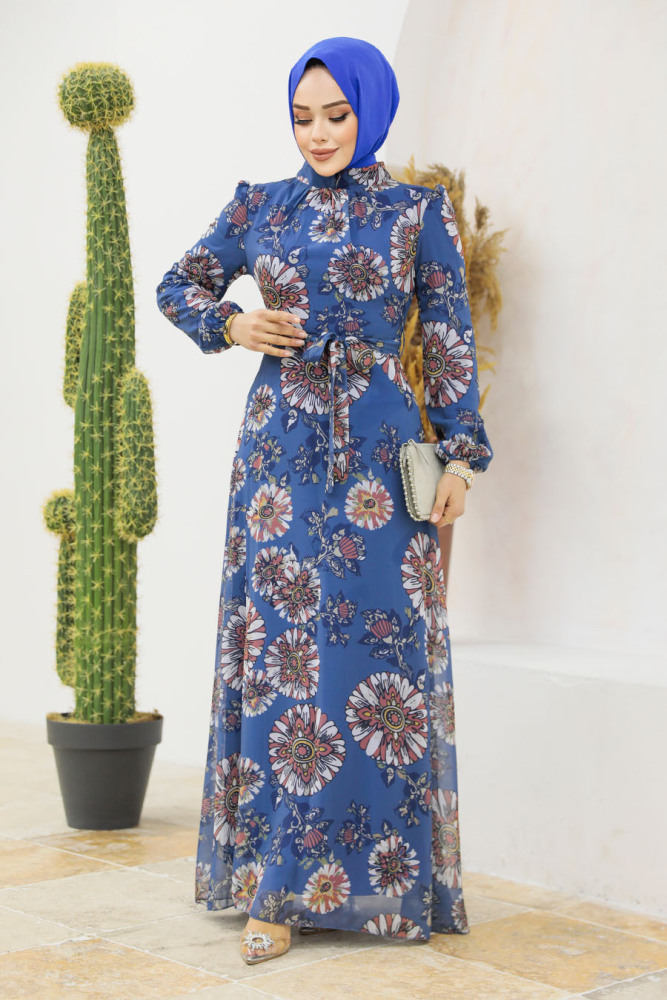 İndigo Blue Muslim Dress 279320IM - 2