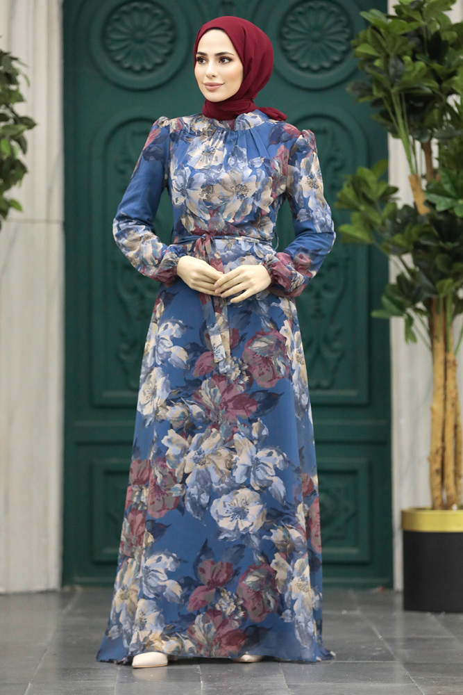 İndigo Blue Plus Size Dress 279318IM - 2