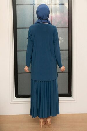 Neva Style - Indigo Blue Women Dual Suit 41258IM - 2