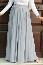 Neva Style - Jupe Hijab Grise 32140GR - Thumbnail