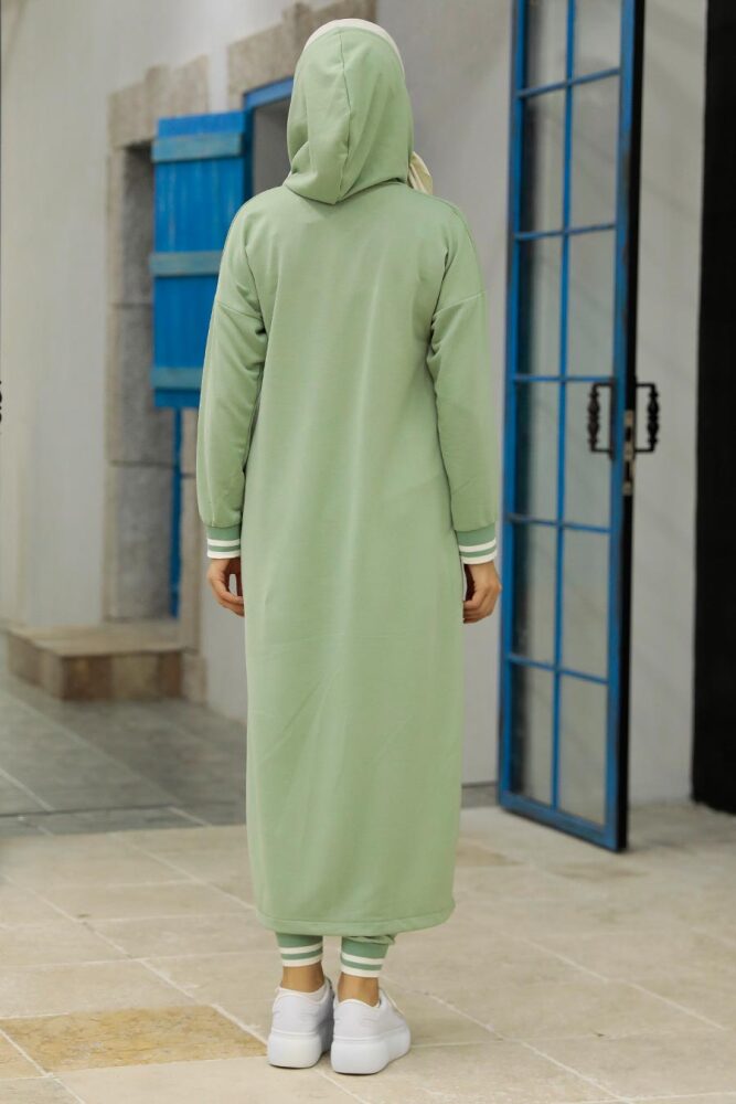 Neva Style - Kapşonlu Mint Tesettür İkili Takım 56090MINT - 3