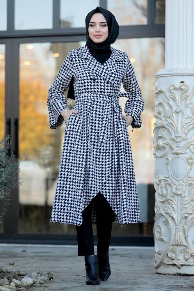 Neva Style - Kazayağı Desenli Ekru Tesettür Kap 50771E - 1