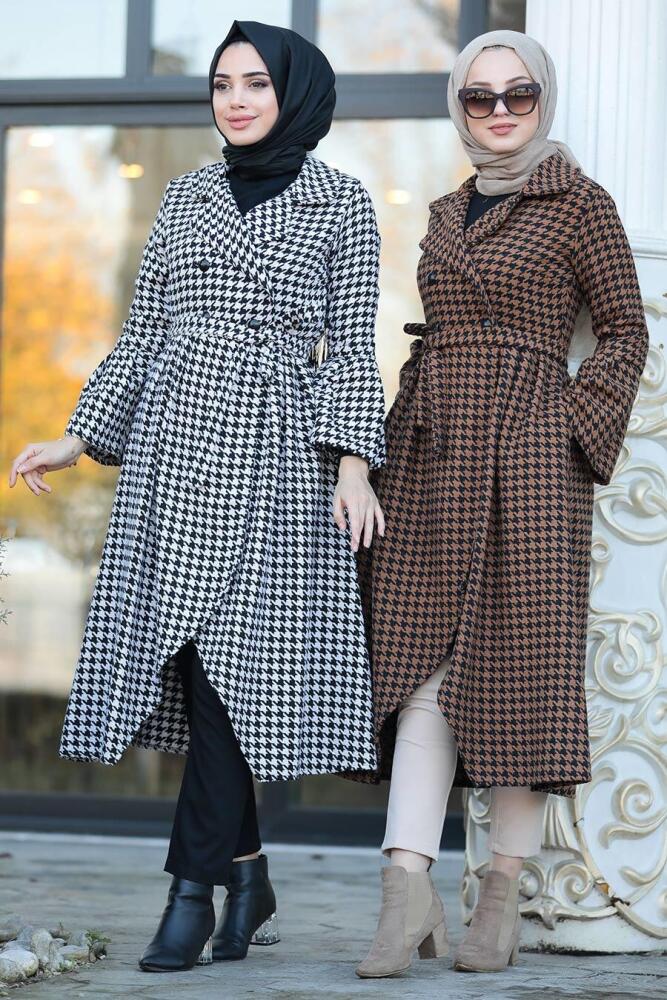 Neva Style - Kazayağı Desenli Ekru Tesettür Kap 50771E - 2