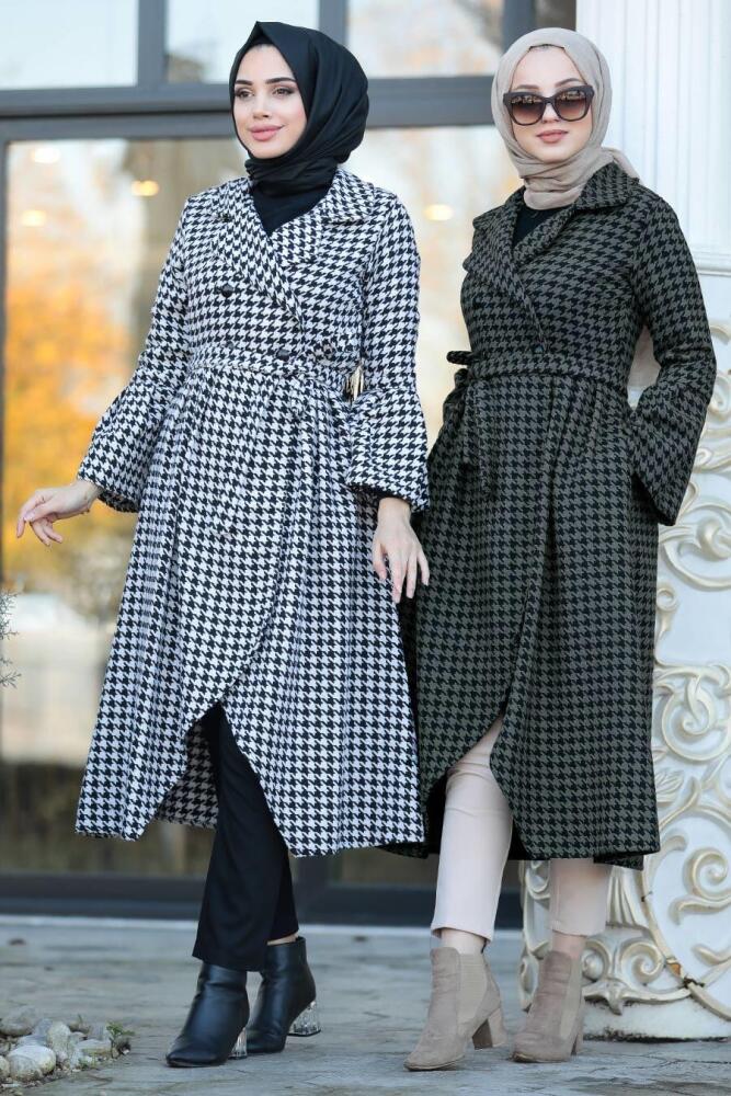 Neva Style - Kazayağı Desenli Ekru Tesettür Kap 50771E - 4