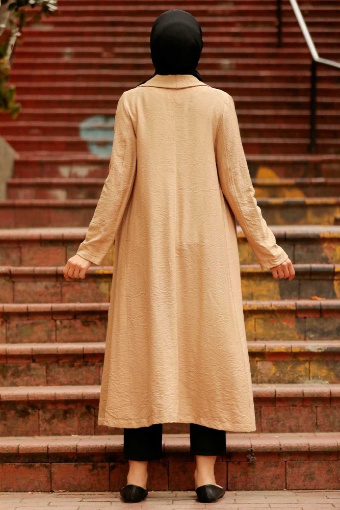 Neva Style - Kemerli Bisküvi Tesettür Kap 41102BS - 3