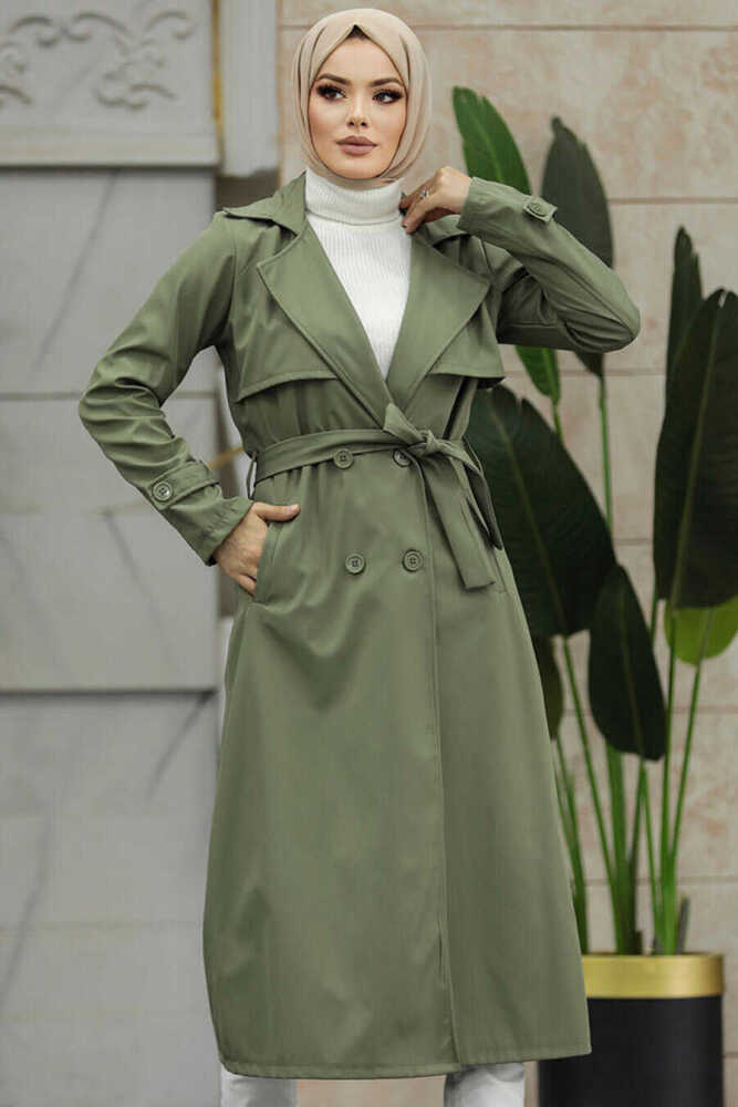 Khaki High Quality Trench Coat 6103HK - 2