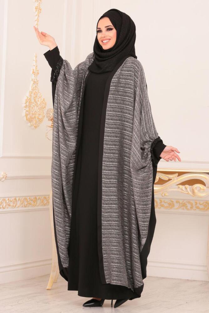 Haki Tesettür Abaya 9035HK - 1