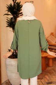 Neva Style - Khaki Hijab For Women Tunic 40502HK - Thumbnail