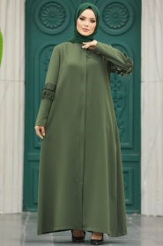 Neva Style - Khaki Hijab For Women Turkish Abaya 10021HK - Thumbnail