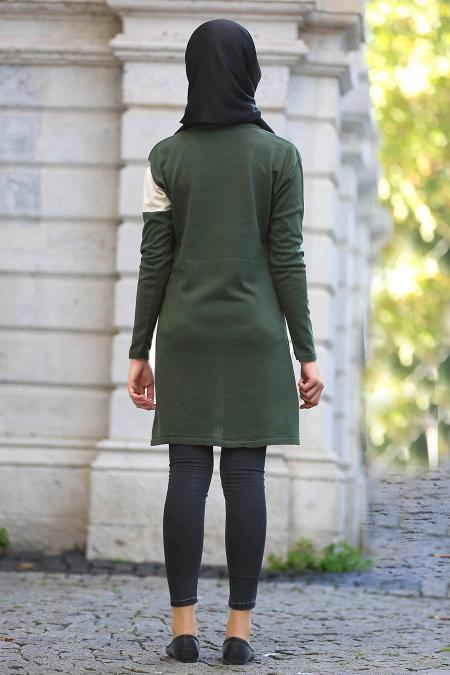 Neva Style - Khaki Hijab Trico 15081HK - 2