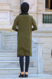 Neva Style - Khaki Hijab Tunic 15103HK - Thumbnail