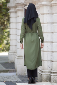 Neva Style - Khaki Hijab Tunic 5092HK - Thumbnail