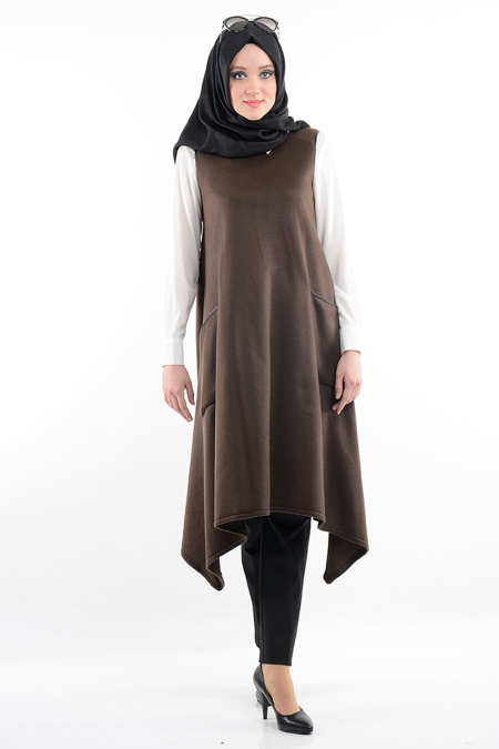 Neva Style - Khaki Hijab Tunic 6223HK