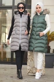 Neva Style - Khaki İnflatable Vest 1509HK - Thumbnail