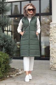Neva Style - Khaki İnflatable Vest 50880HK - Thumbnail